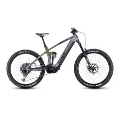VTT Electrique 27.5" Cube Stereo Hybrid 160 TM 750 Gris/Olive 2023 (637153)