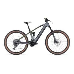VTT Electrique 29" Cube Stereo Hybrid 120 TM 750 Gris/Olive 2023 (635243)